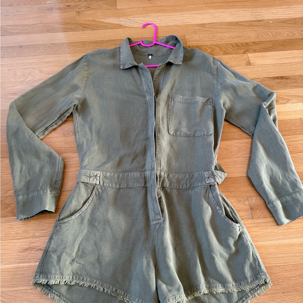 YOUNG FABULOUS & BROKE RIVER ROW EDGE ROMPER IN CADET PIGMENT WASH SIZE SMALL - Picture 10 of 16